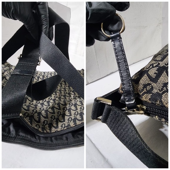 Authentic CHRISTIAN DIOR Diorissimo Trotter Messenger Bag Navy Blue/Grey - Picture 8 of 12